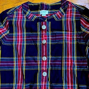 J Crew holiday blouse